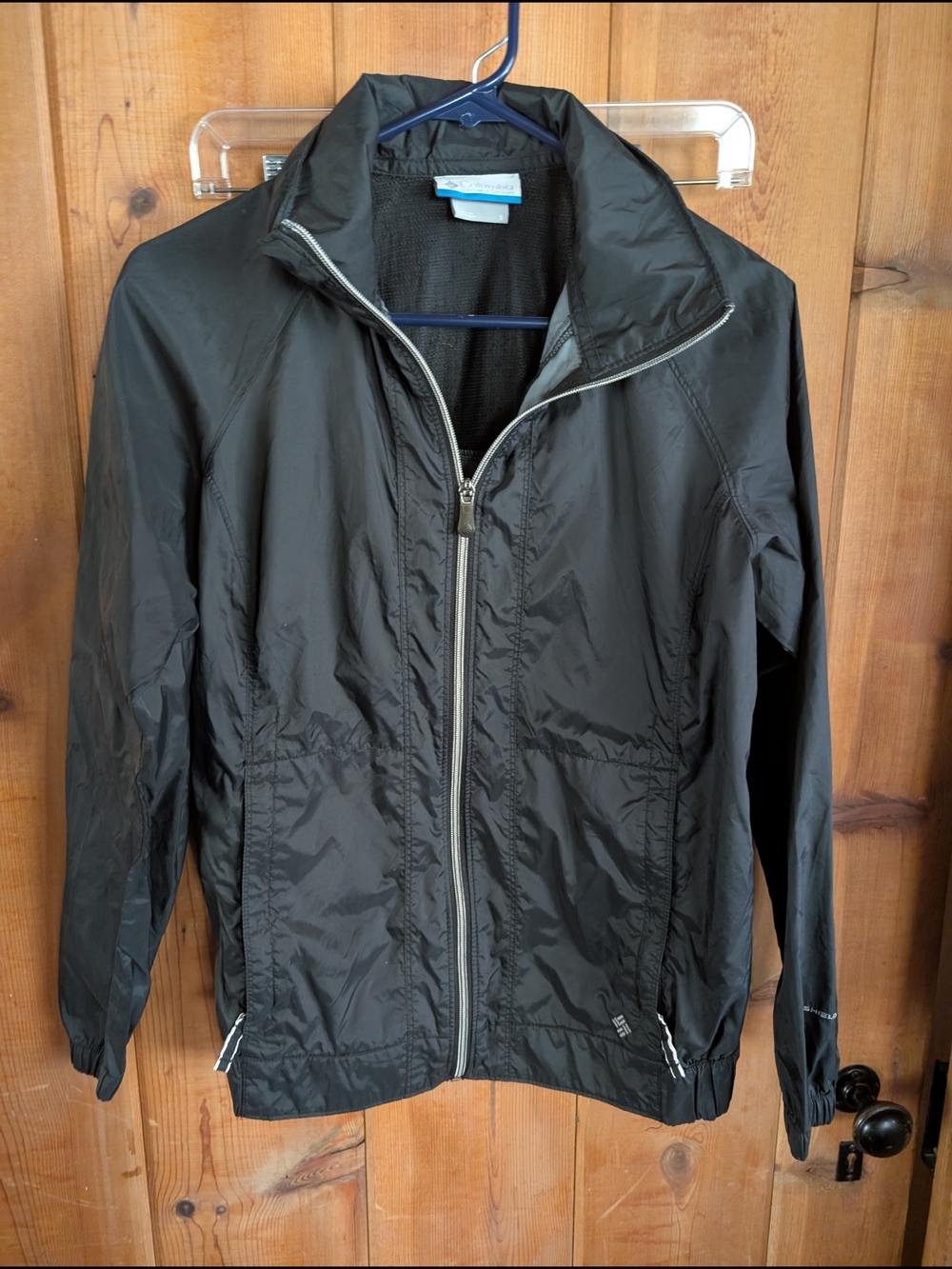 Lightweight Black Windbreaker Jacket